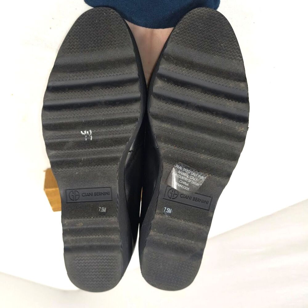 Women's Giani Bernini Garreth Animal Print Haircalf Fur Loafers US Size 7.5M - Picture 6 of 7